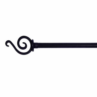 Black Scroll Curtain Rod Small Metal MWRE0053 - The Fox Decor